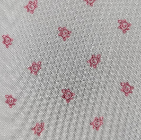 Turtleson Pink Turtles White Polo Size X Large - Picture 2 of 8